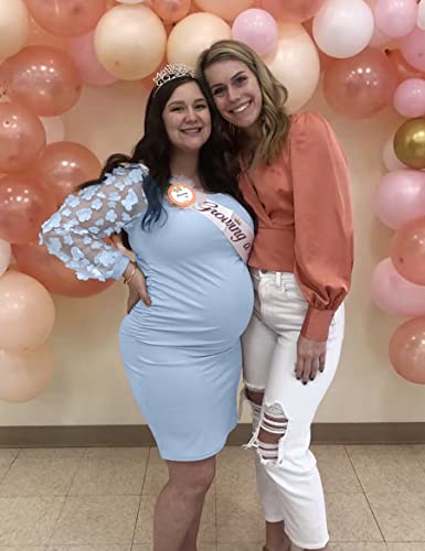Abkylie Maternity Dress For Baby Shower Maternity Dress For Photoshoot Maternity Dress For Wedding Guest Sky Blue L #TOP1