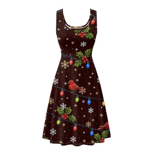 Image of TOADDITDO Womens Summer Sleeveless Tank Dress with 2 Side Pockets XS-4XL Plus Size