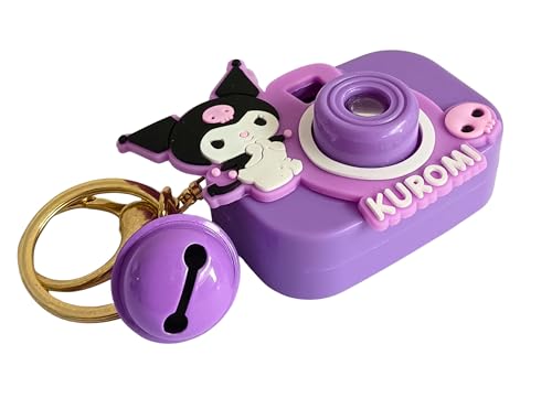 Image of GOLD LEAF 3D Cartoon Camera Keychain for Kids - PVC Cartoon Designs - Kawaii Toy Key Ring with Luminous Projection Light - Fun Car Keychain & Pendant Gift for Girls & Boys