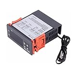 Qudinip Digital Thermostat, Microcomputer Intelligent Temperature Controller Switch 220V with LCD Screen, for Aquarium Incubator Refrigerator Industrial Cooler