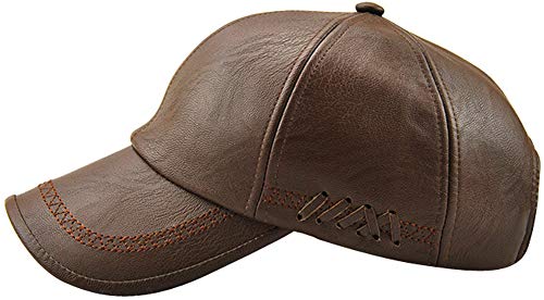 Men Retro Style PU Leather Baseball Cap