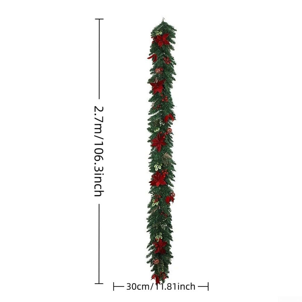 Weihnachtsgirlande mit Poinsettien