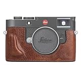 MUZIRI KINOKOO Tasche für Leica M11, M11-P und M-EV1, hochwertige Schutzhülle aus echtem Leder für die Kameras Leica M11, M11-P und M-EV1, mit Handgriff und Öffnung an der Unterseite – Braun