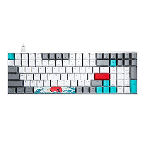 Skyloong Sk96 Lite Gasket Mount Keyboard Full Keyboard Hot Swappable 100 Key Wired Keyboard Double-Shot Pbt Keycaps Rgb Backlit Mechanical Keyboard Gateron Yellow Mechanical Switches #TOP3