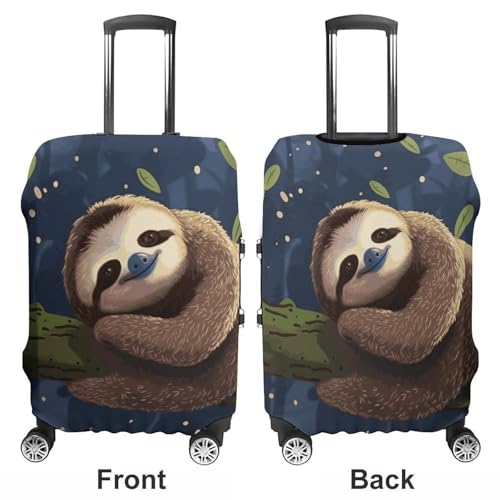 Sloth Lazy Travel Luggage Cover Anti-scratch Suitcase Cover Elastic Suitcase Protective Cover Fits 19-32 Inch Luggage M3
