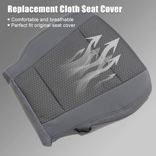 GXARTS Gray Front Driver Side Bottom Cloth Seat Cover & Seat Foam Cushion Replacement Compatible with Ford F250 F350 F450 F550 XLT 2017 2018 2019 2020 2021 Fit for Ford F150 2015-2020 by GXARTS - Used condition - Image 5