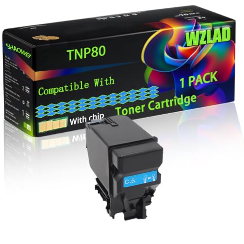 Image of WZLAD TNP80 Compatible for Konica Minolta Toner Cartridge with Chip Bizhub C3300i C3320i C4000i Printers, High Yield Value Pack Black Consumables Multi-Pack Remanufactured Compatible (1 Pack Cyan)