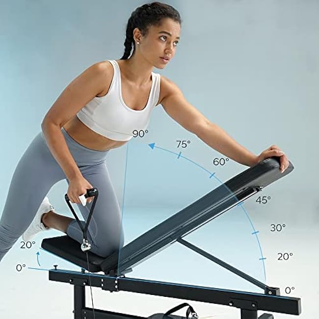 Adjustable Weight Bench, Foldable Workout Bench for Home Gym Use, Weight Bench with 881 LBS Weight Capacity-Black