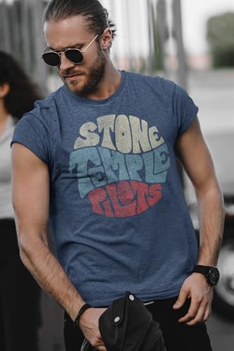 Stone Temple Pilots Rock Band Circle Logo Adult Short Sleeve T-Shirt Graphic Tee