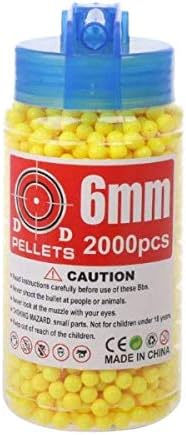 SEJM Premium Quality 1800 pcs 6mm Hard Plastic Figure Ball BB Bullets for Toy Pistol Sniper Kids Toy - Yellow