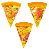 Framendino, 3 Pack Artificial Simulation Pizza Slice Model Faux Photo Props for Shop Kitchen Wedding Decoration