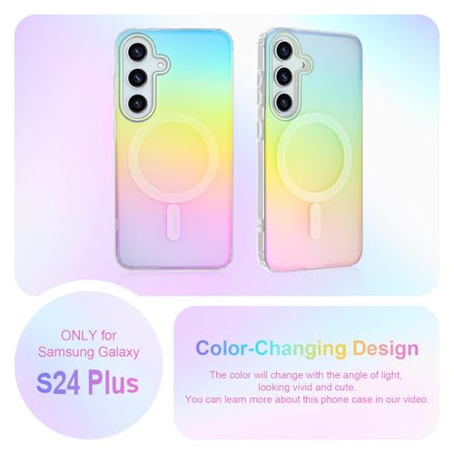 Heaofei Cute Case for Samsung Galaxy S24 Plus Case, Gradient Iridescent by Heaofei - Used condition - Image 2