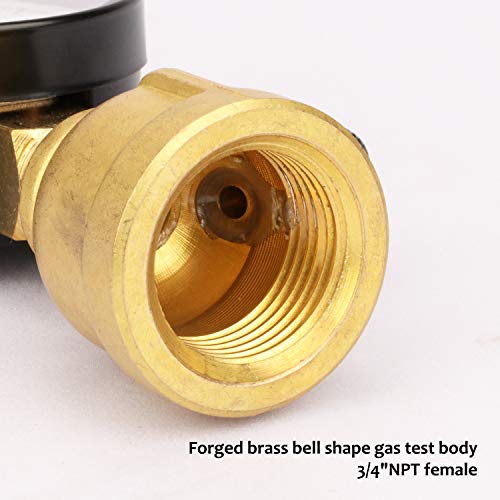 MEASUREMAN 2" Forged Brass Gas Pressure Test Gauge Assembly, 3/4" FNPT Connection, 0-30psi, +/-3-2-3% Accuracy by MEASUREMAN - Image 5