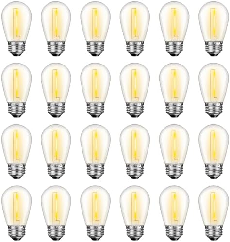 GvvooHome 24 Pack LED S14 Replacement Light Bulbs, Waterproof 1W ...