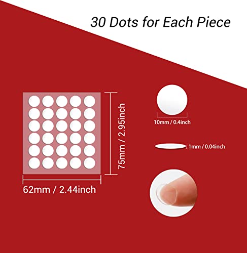 Surard Sticky Tack, 420 Pcs 10Mm/0.39” Removable Poster Putty, Double Sided Removable Clear Adhesive Mounting Round Reusable Tacky Dots Transparent Stickers Glue For Wall Hanging Pictures Posters #TOP1
