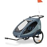 hauck – hauck Dryk Duo Plus Fahrradanhänger & Buggy für 2 Kinder mit