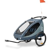 hauck – hauck Dryk Duo Plus Fahrradanhänger & Buggy für 2 Kinder mit