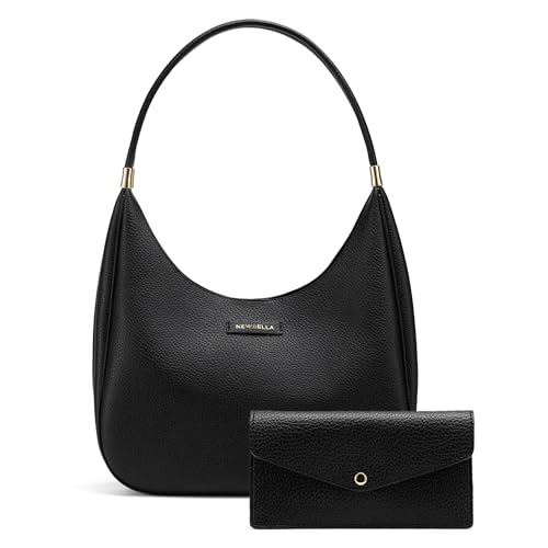 Women's Studded Shoulder Bag - Soft Vegan Leather Slouchy Tote Purse, Edgy Chic Handbag for Casual Outfit