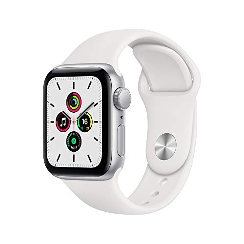 Apple Watch SE (GPS, 40mm) - Silver Aluminium Case with White Sport Band