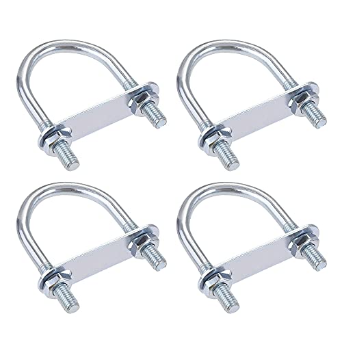 Boulon en U M8 de 42mm de large en acier avec écrous et plaque x4