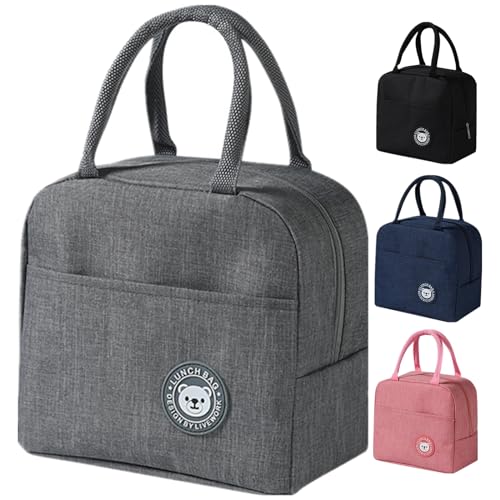 WUWYOUWL Sac à déjeuner isotherme mignon, sac à déjeuner réutilis...