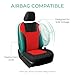 FH Group Automotive Car Seat Covers Front Set Premium 3D Air Mesh Front Seat Covers, Airbag Compatible Universal Fit Interior Accessories for Cars Trucks and SUVs - Red