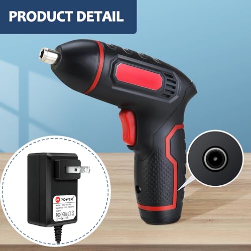 PKPOWER AC Adapter Charger for Hyper Tough AP00979J 4.8-Volt Cordless Screwdriver 44216 XZ0550-0400W 4V Li-ion, Power Supply for Hyper Tough HT061756 3-Watt LED Spotlight