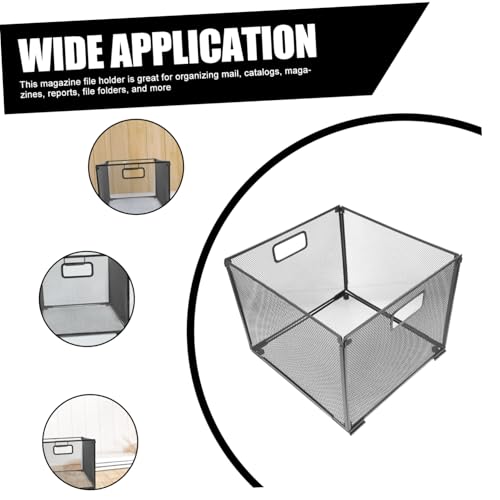 Boîte de rangement pour bureau en fer noir pour classer vos documents - 4