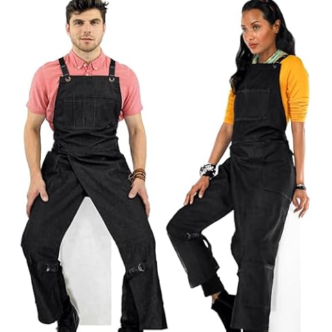 Under NY Sky Cross-Back Apron in Grey Denim Cover