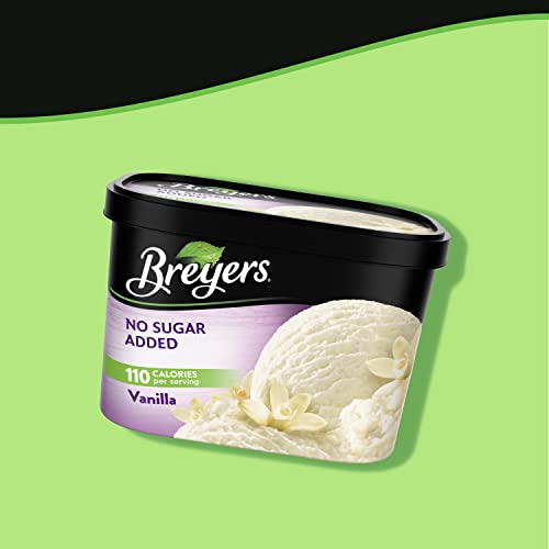 Breyers Frozen Dairy Dessert For A Delicious Frozen Treat No Sugar Added Vanilla 100% Grade A Milk & Cream, All American Dairy 48 Oz #TOP7