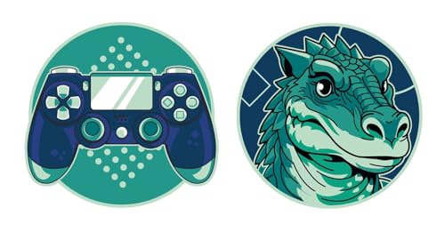 Schneiders Schulranzen-Zubehör Patches Set 2 teilig Controller + Dino mehrfarbig