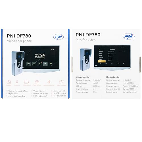 Miniatura 8 de Pni Df780 Sistema De Videoportero De 1 Monitor, Pantalla Táctil De 7 1080p, Ranura Para Tarjeta, Ip65 Admite Conexión En Serie De 4 Monitores, 2 Unidades Externas Y 2 Cámaras Cctv