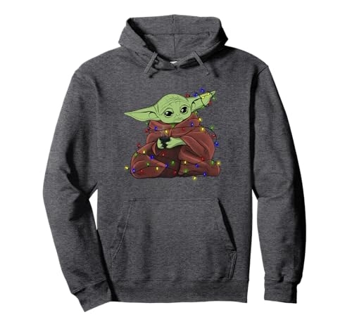 Image of Star Wars: Mandalorian Grogu In Lights Christmas Pullover Hoodie