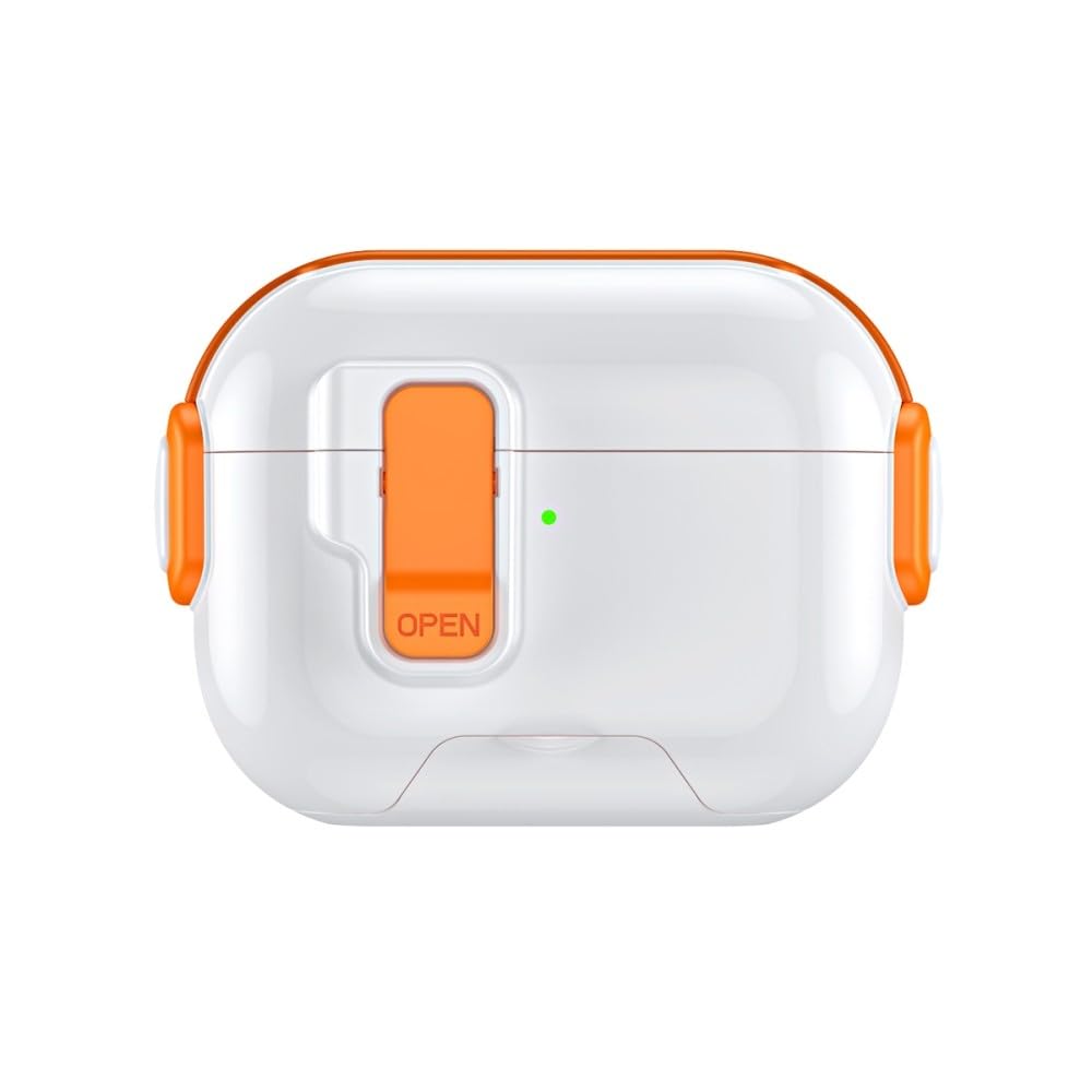 Coque AirPods Pro 2 orange avec support rigide antichoc