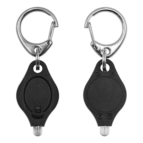 Namvo 6er-Pack Mini-LED-Taschenlampen-Schlüsselanhänger, ultrahelle Schlüsselanhänger-Licht-Taschenlampe mit Federkarabiner (schwarz)