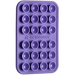OCTOBUDDY Classic - Silicone Suction Phone Case Adhesive Mount - Hands-Free, Strong Grip Holder for Selfies & Videos - iPhone & Android Compatible - 2.25″ x 3.25″, Wisteria