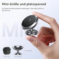 SYNCWIRE Magnetische Handyhalterung fürs Auto, Universelle Smartphone Handyhalter, Verstellbare KFZ-Armaturenbretthalterung, kompatibel mit iPhone/Samsung/Huawei/Xiaomi/OnePlus/Moto usw, Silber – Ansicht 4
