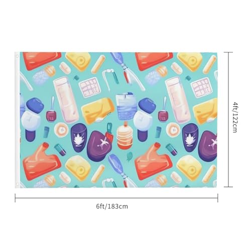 Drapeau pour extérieur robuste 1,2x1,8 m grand format double face - 2