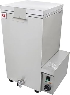 Beeketal 'GBA70' Profi Gastro Geflügel Brühautomat aus Edelstahl mit 70 Liter Kapazität, Brühkessel mit entnehmbarem Brühkorb, Wasser Ablaufhahn und einstellbarer Temperatur
