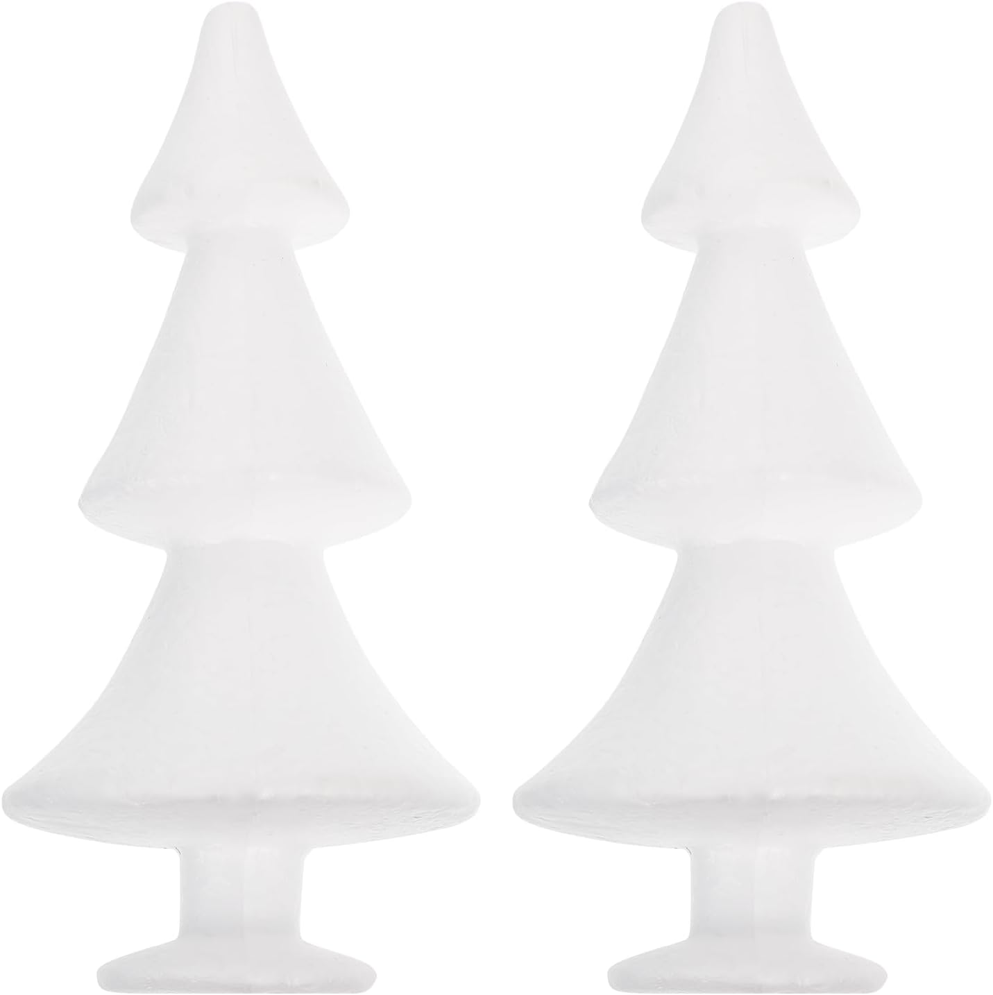 EXCEART 2 Pcs White Foam Christmas Tree, Shapes White Craft