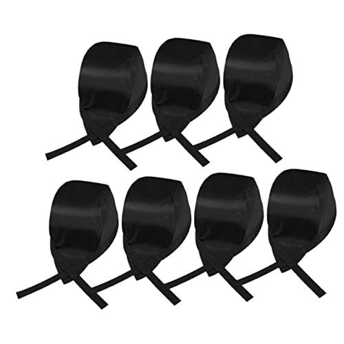 Cabilock 7pcs Chef Hats for Men and Women Comfortable Simple Style Cooking Hat for Restaurants Kitchens Bakeries Black