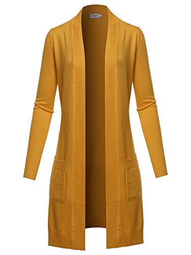 Image of STARJJ Womens Soft Stetchy Knit Longline Open Front Sweater Cardigan with Pockets (S-3X)