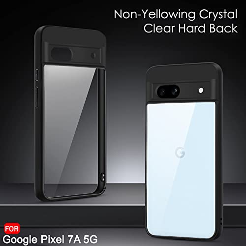 Image of TheGiftKart Ultra-Hybrid Shockproof Back Cover Case for Google Pixel 7A | Camera Protection Bump | Hard Back Cover Case for Pixel 7A (PC & TPU, Transparent Clear Back, Black Sides)
