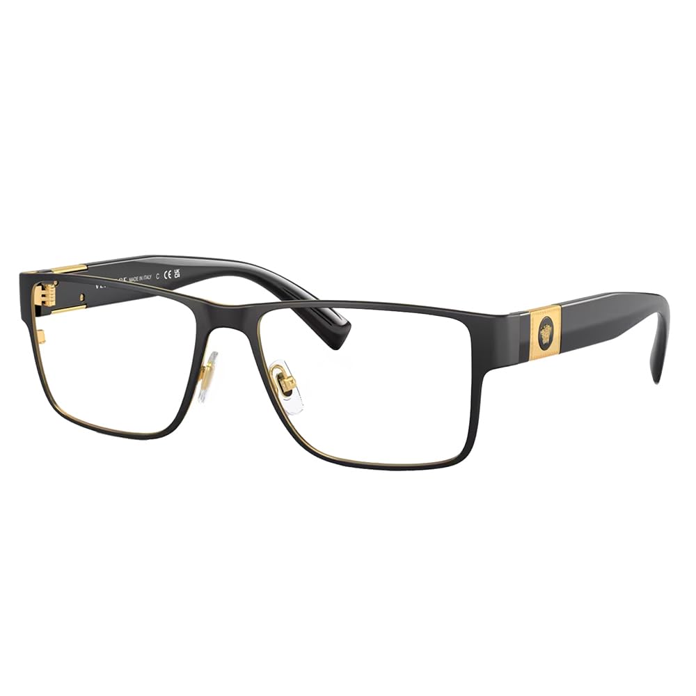 VE 1274 1436 Black Metal Rectangle Eyeglasses 55mm