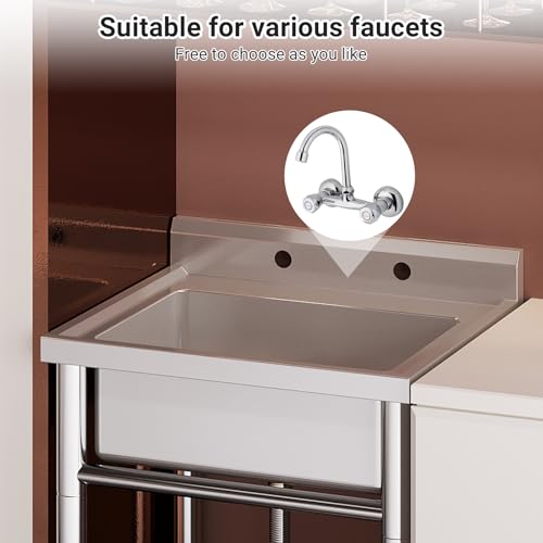 Fregadero de cocina Garvee de acero inoxidable un seno independiente de 21x21x33 pulgadas 3