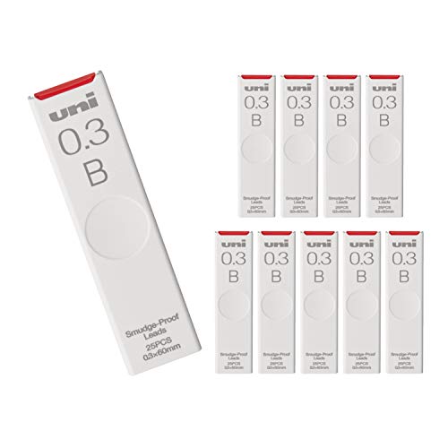 Mina para lápiz mecánico 0.3 B pack 10 piezas miniatura 1