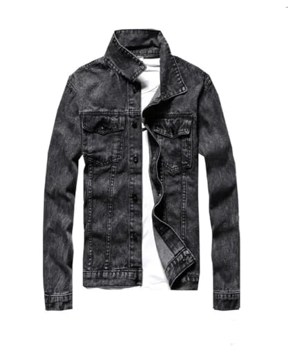 Mnjyihy Men Autumn Jean Set Jacket Suit Jacket Handsome Stand Collar Slim Fit Single Breasted Jacket Trousers Suit2