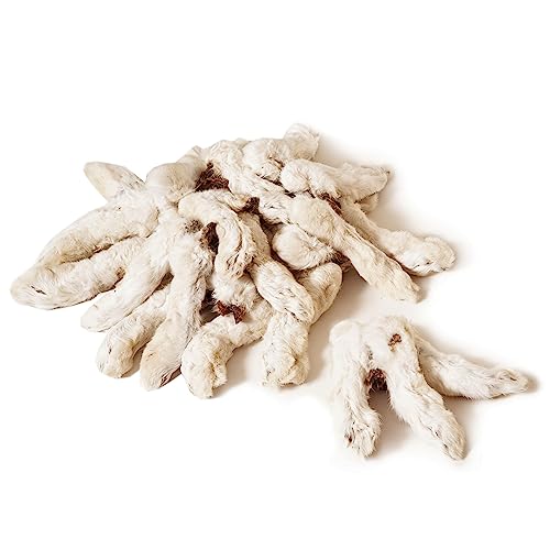 PawGang, Rabbit Feet with Fur 500g, 100% Natural Treats for Dogs Puppies Young Adult Old Small Large, Tasty Air Dried Chews - Image 2