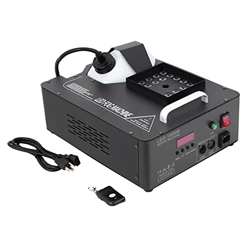Máquina de humo para escenario 1500 W con 24 luces LED RGB, control DMX y mando a distancia inalámbrico, efecto de humo vertical para DJ, conciertos, bodas y fiestas miniatura 2