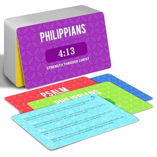 Pacify Bible Verse Cards, 56 Weekly Bible Flash Cards Scripture